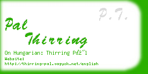 pal thirring business card